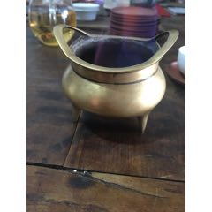 民国时期老壁挂香炉-铜炉-7788红宝书