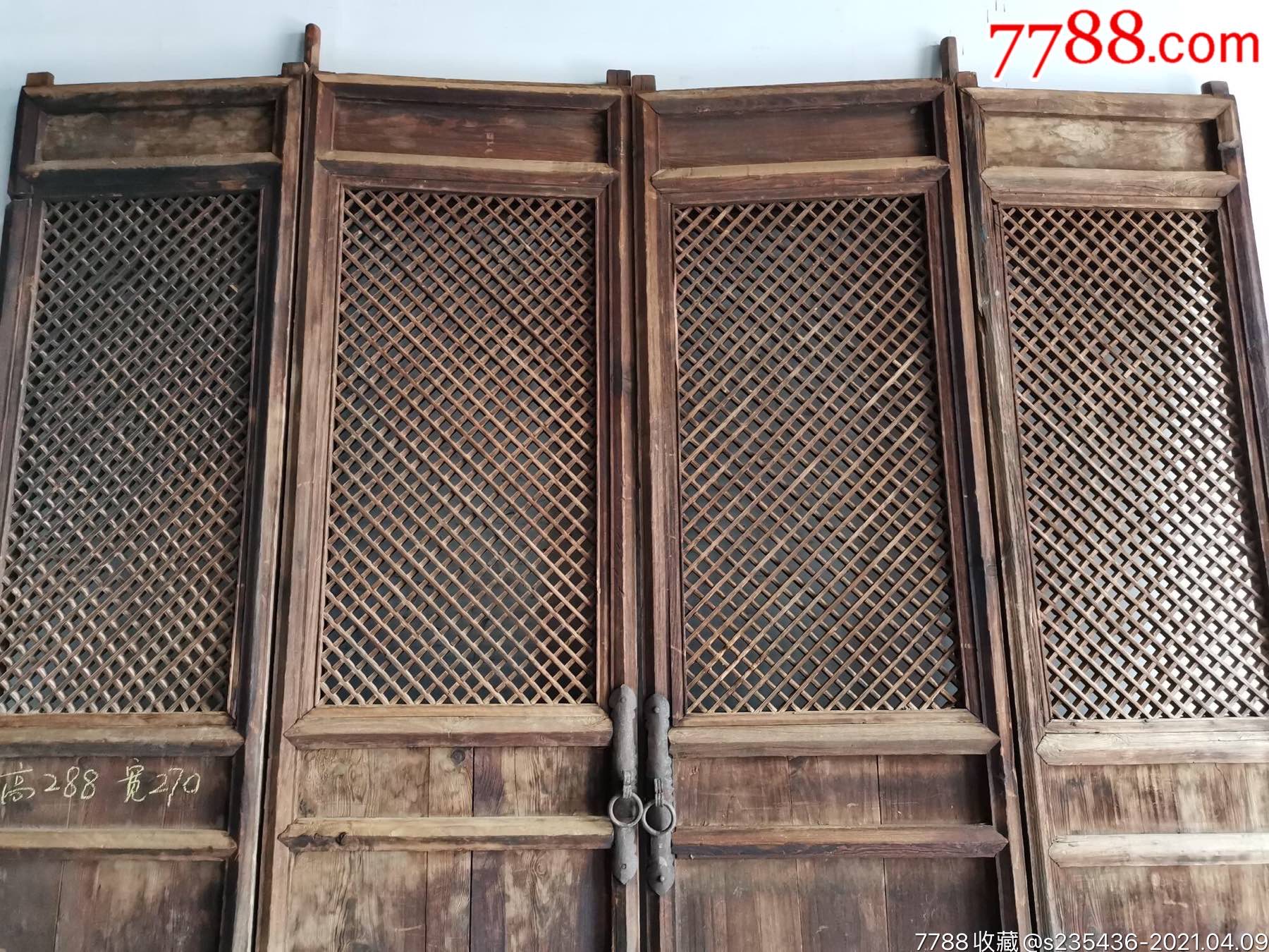 明代,寺庙格子门,保存完好,宏伟大气!高288,宽270厘米