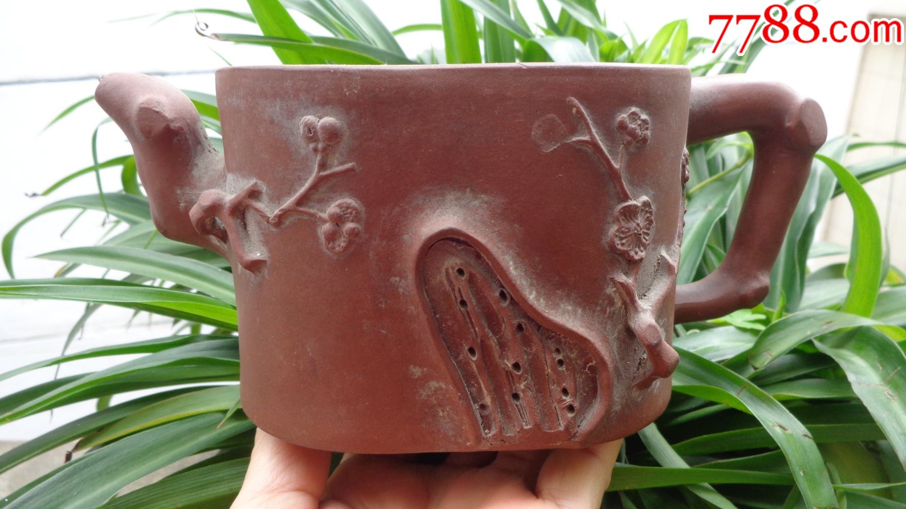 清代名家梅花宜兴紫砂壶