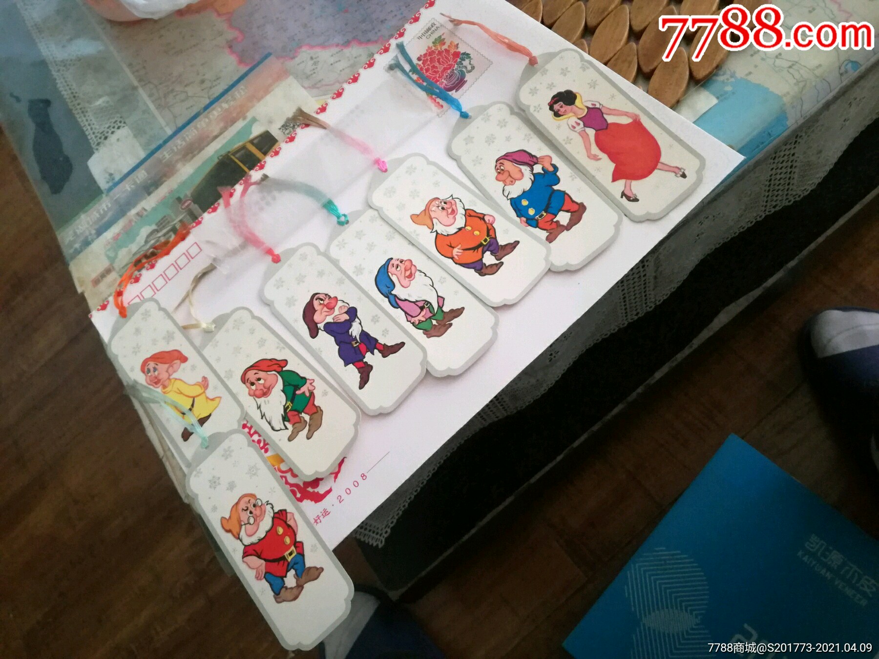 85年《白雪公主书笺》一套(含塑料封套)_书签/藏书票_第1张_7788茶具