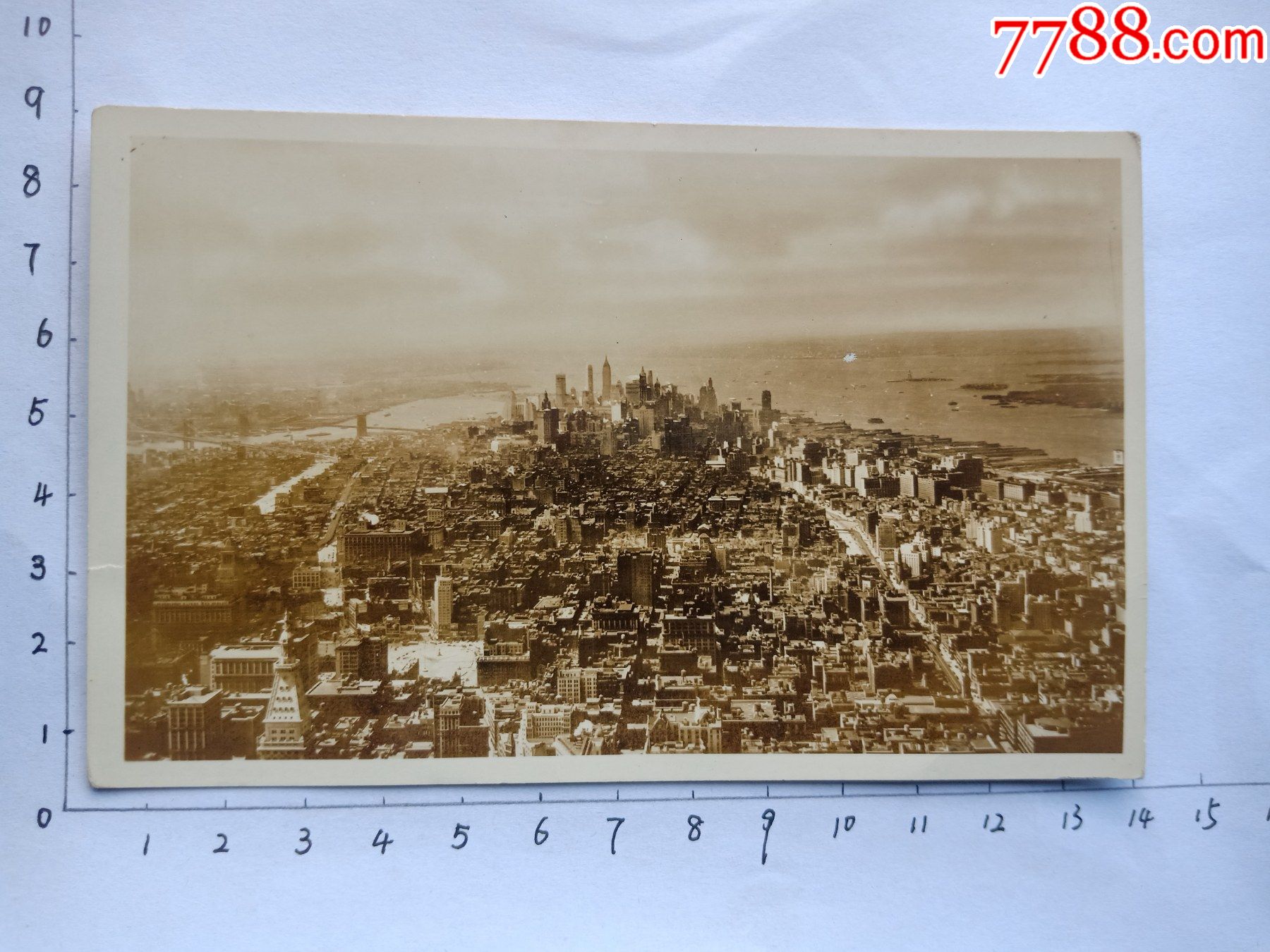 老照片16006民国早期纽约帝国大厦南景明信片