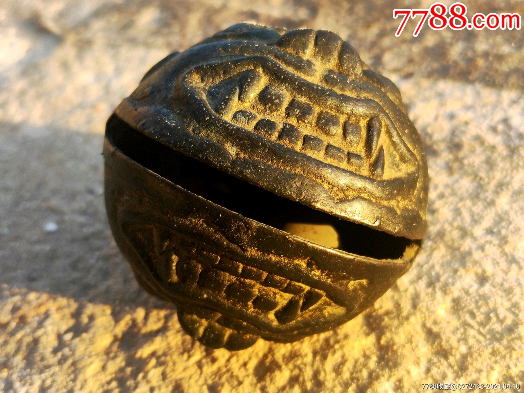 民国时期铜制兽头铃铛包浆一流保存完整全品包老