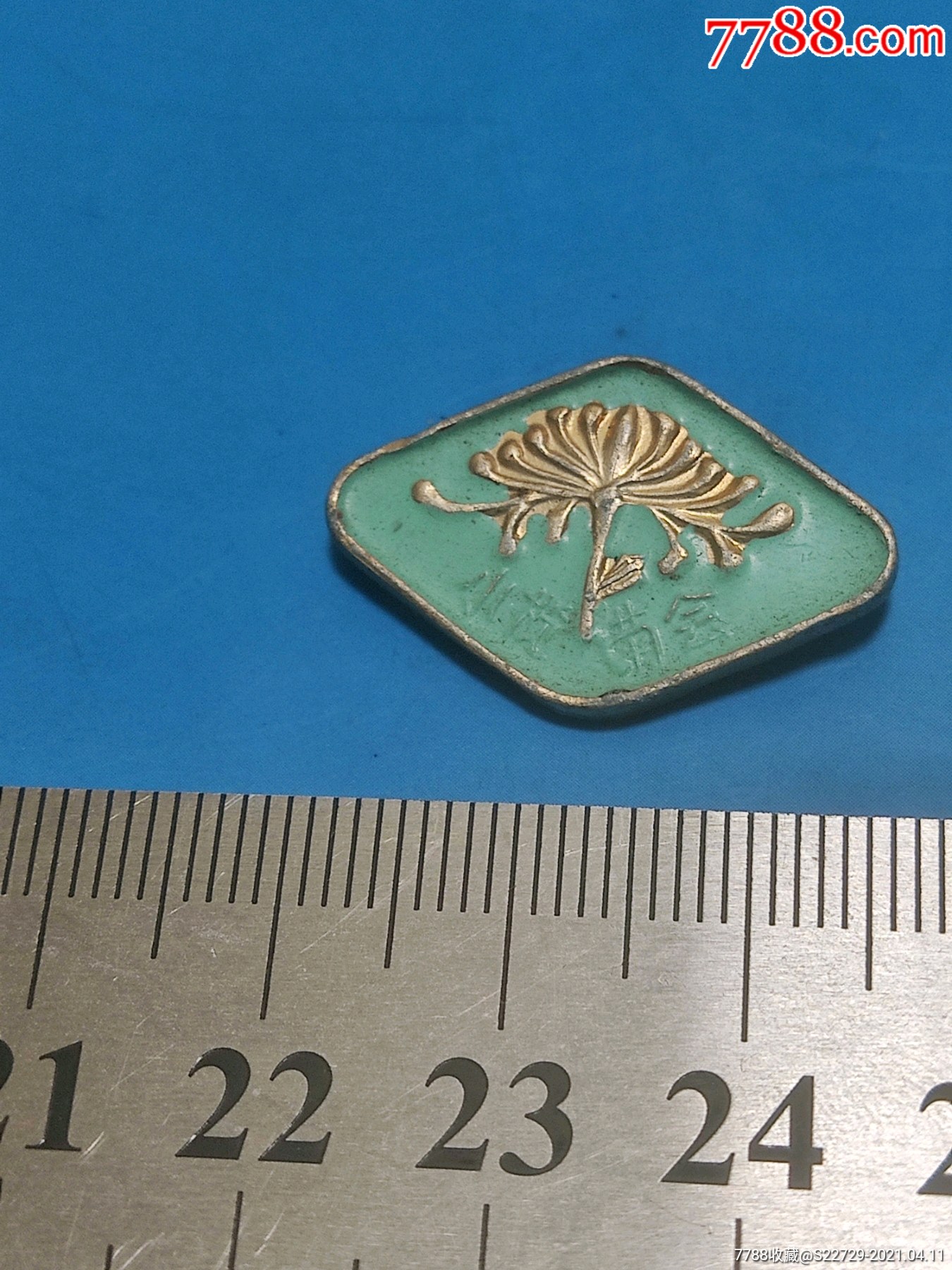 广东中山县菊展证章徽章纪念章1979年小榄菊会菊花展览