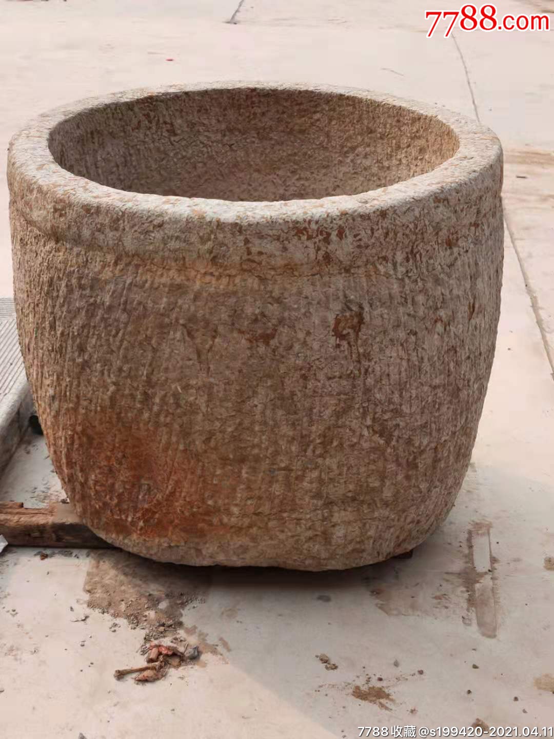清代青石石缸规矩周正个头大全品无惨无裂包老