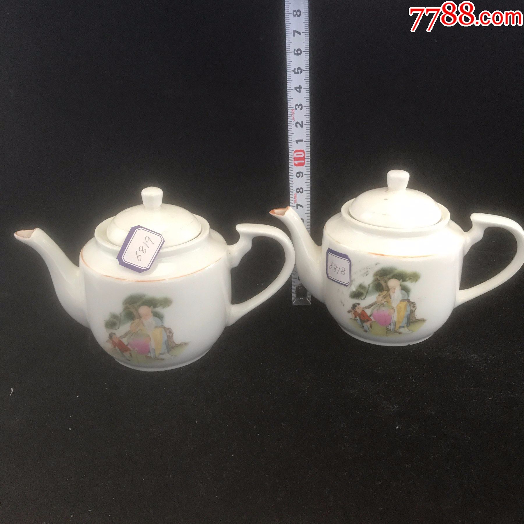 人物茶壶寿星6818两个总价