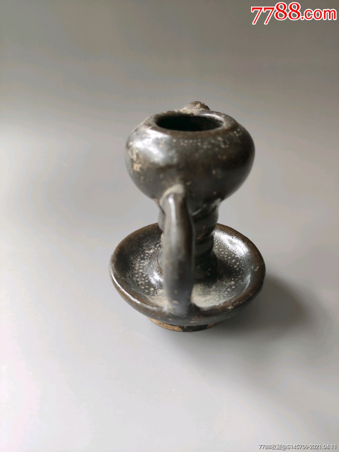 宋代新干窑黑釉灯台喜欢的朋友不要错过细节如图