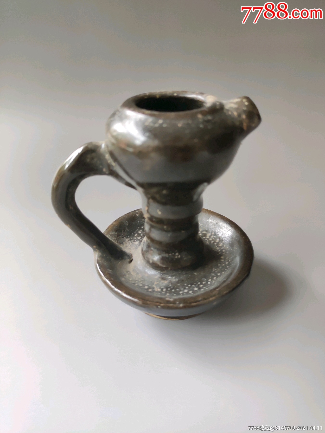 宋代新干窑黑釉灯台喜欢的朋友不要错过细节如图