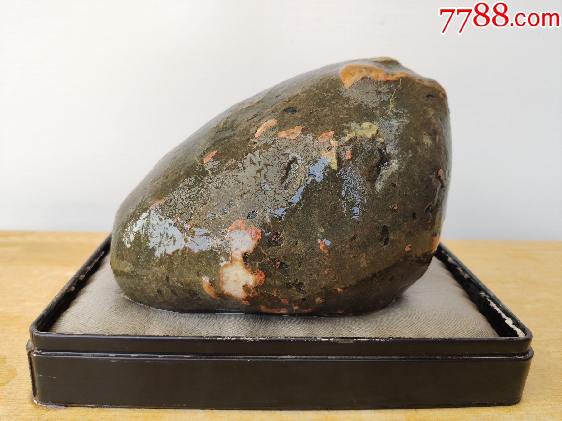 新进洛阳荷花石原石1687红发美女漂亮的五官非常清晰皮肤白皙