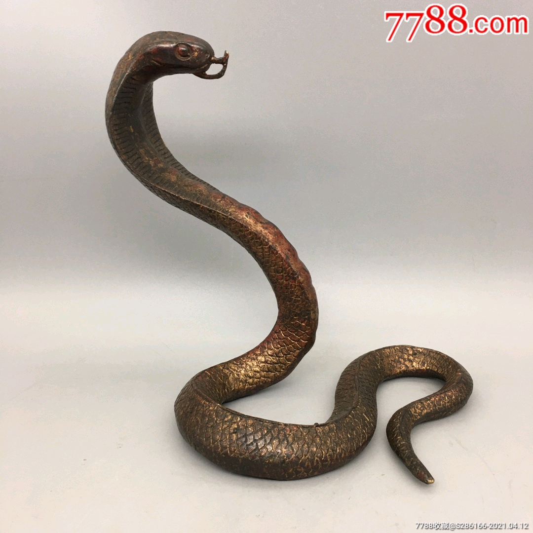 铜蛇摆件不议价