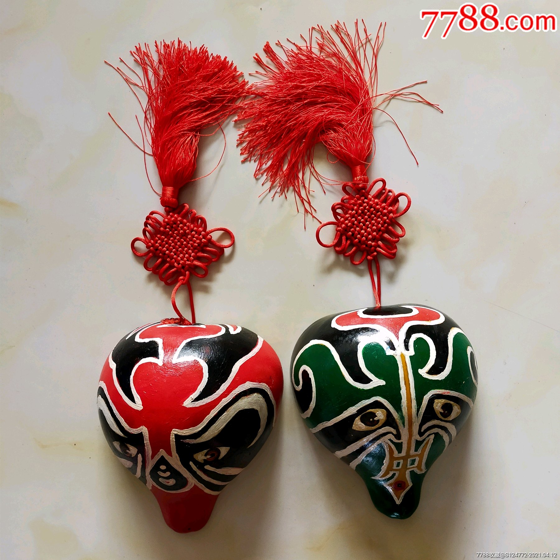 葫芦瓢画的脸谱