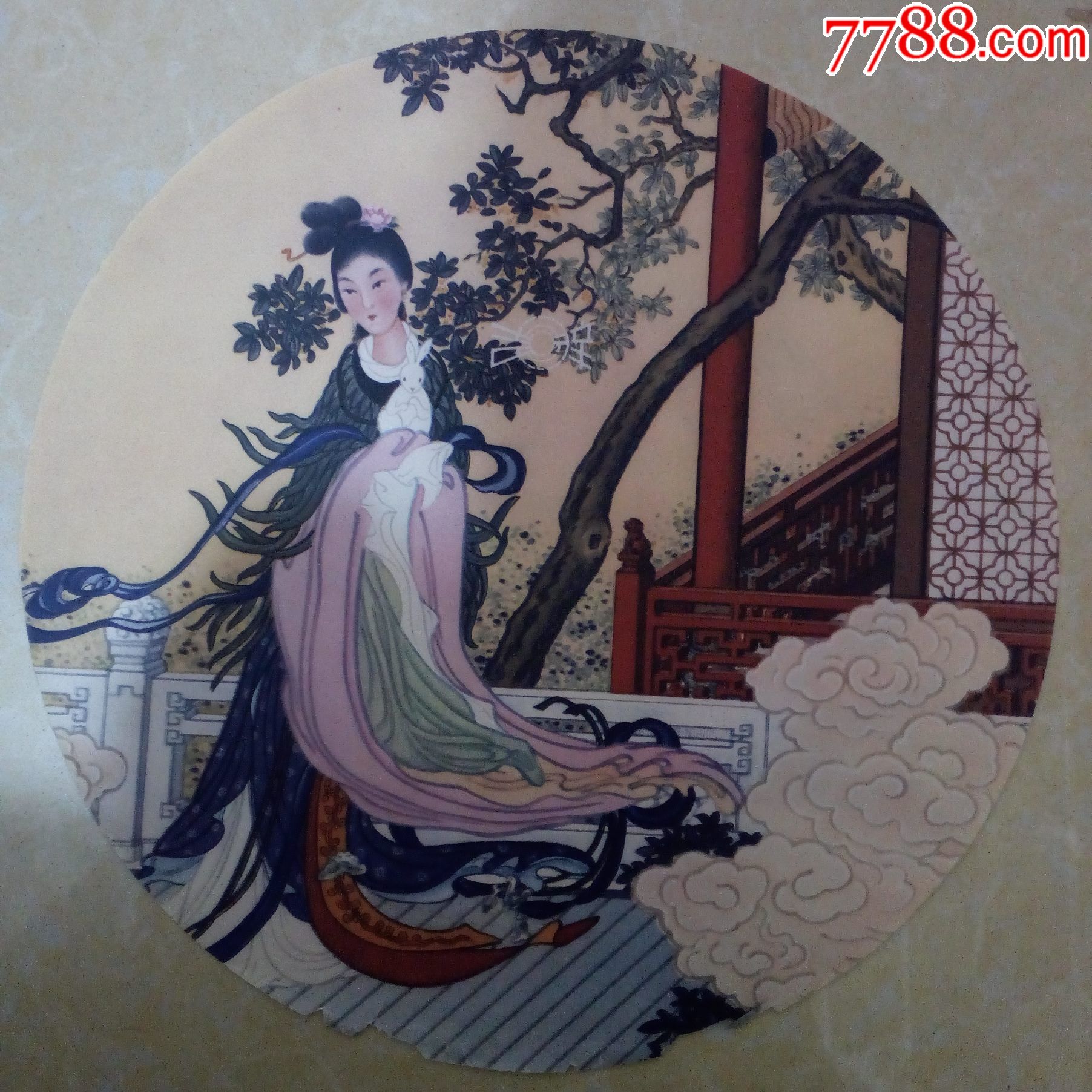 70年代超大嫦娥奔月镜画商标3