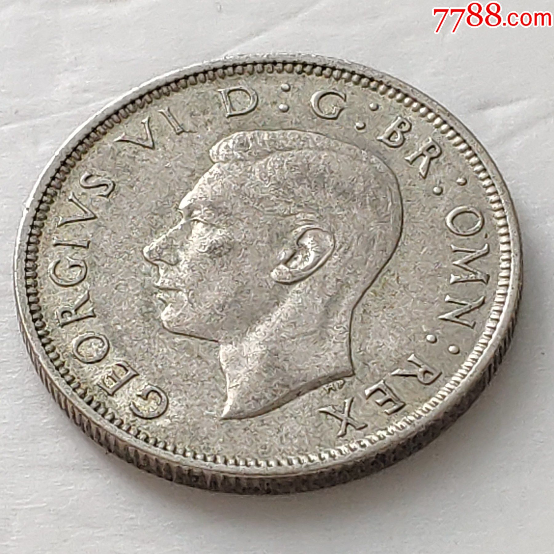 英国2先令1942年欧洲银币硬币