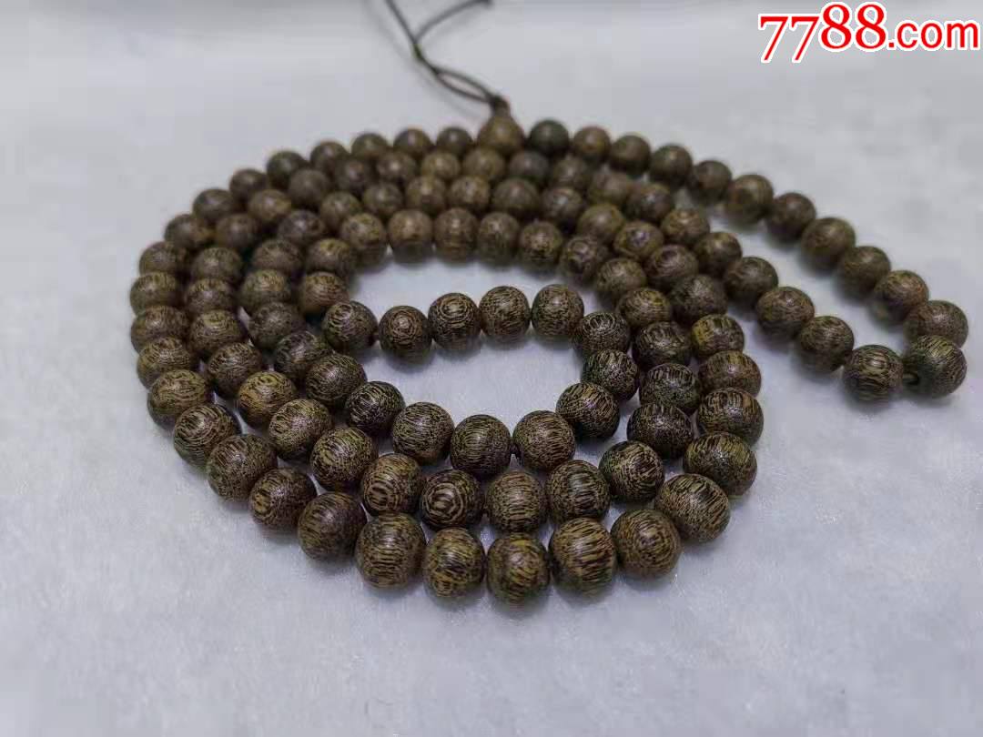 老料虎皮沉香珠项链(腕链)