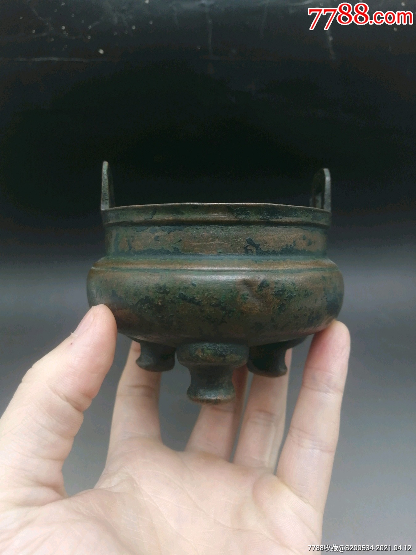 粉丝福利文房铜香炉古董古玩收藏摆件礼品一线探测水坑明代紫铜小