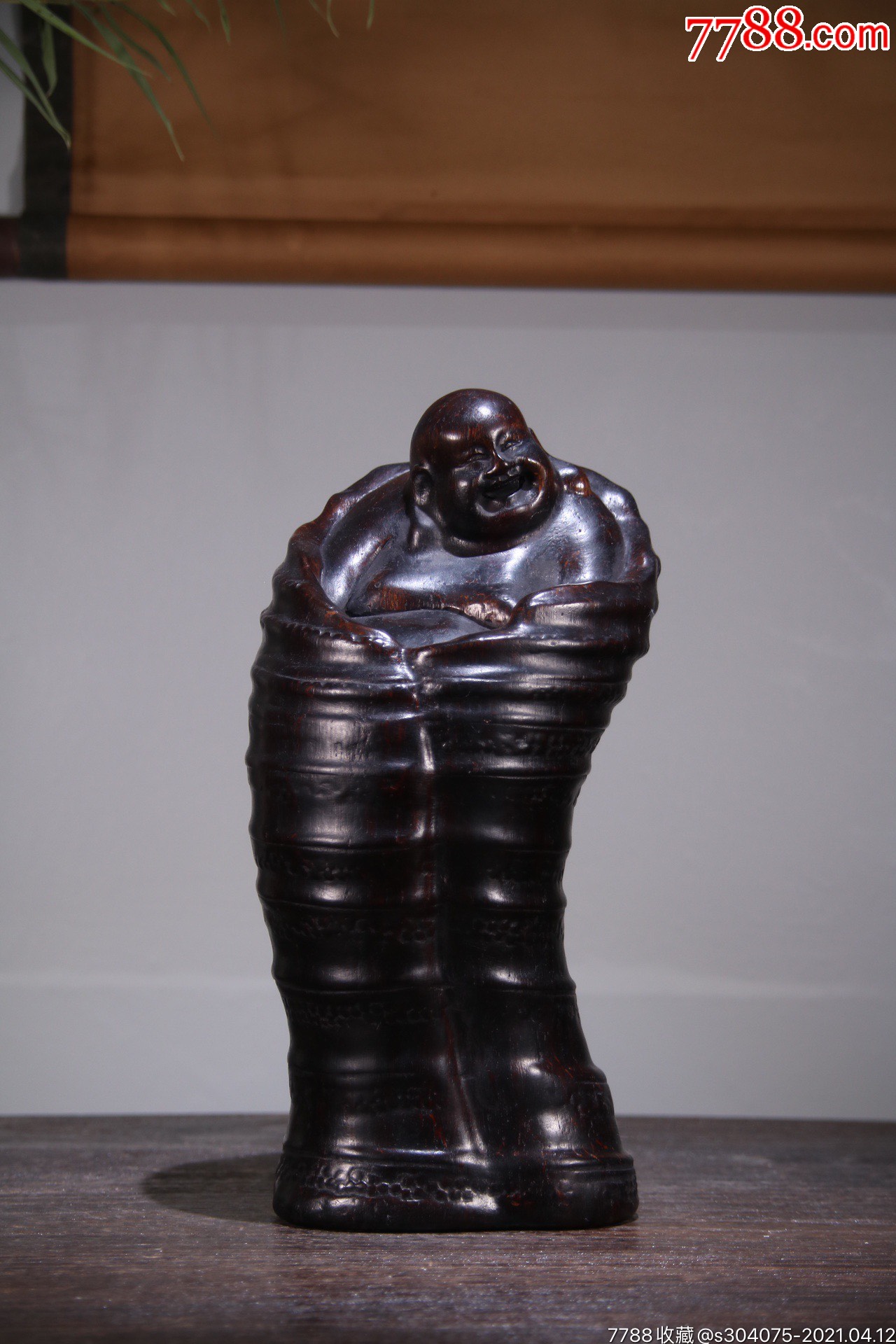 乌木雕刻福在眼前