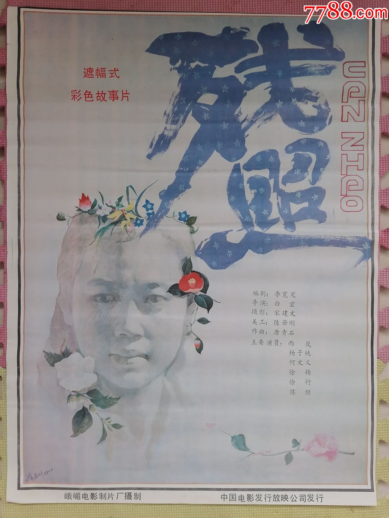 对开电影海报宣传画《残照》(白宏导演,杨子纯,徐扬主演)