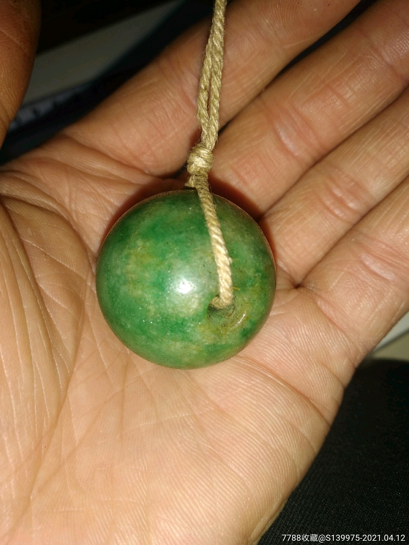 一颗老翠珠子-翡翠/缅甸玉-7788收藏