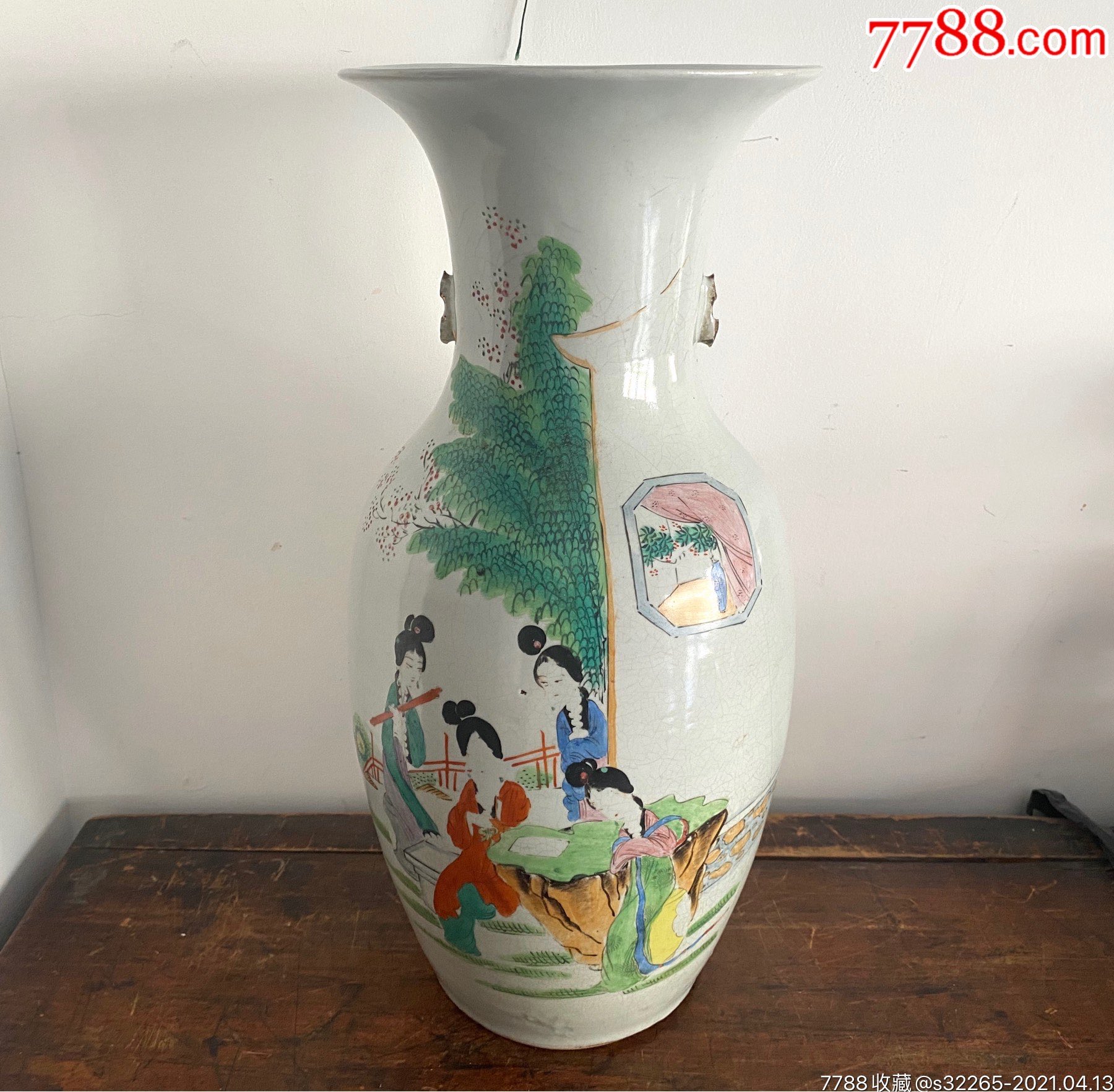 民国人物老掸瓶150件嫁妆花瓶大瓷瓶-价格:428元-se79528504-彩绘瓷