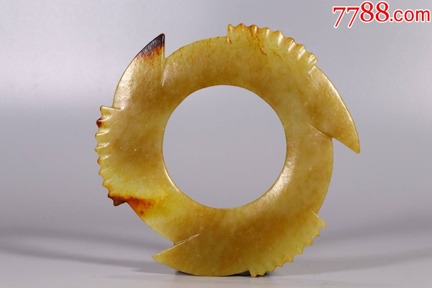 和田黄玉带沁玉璇玑