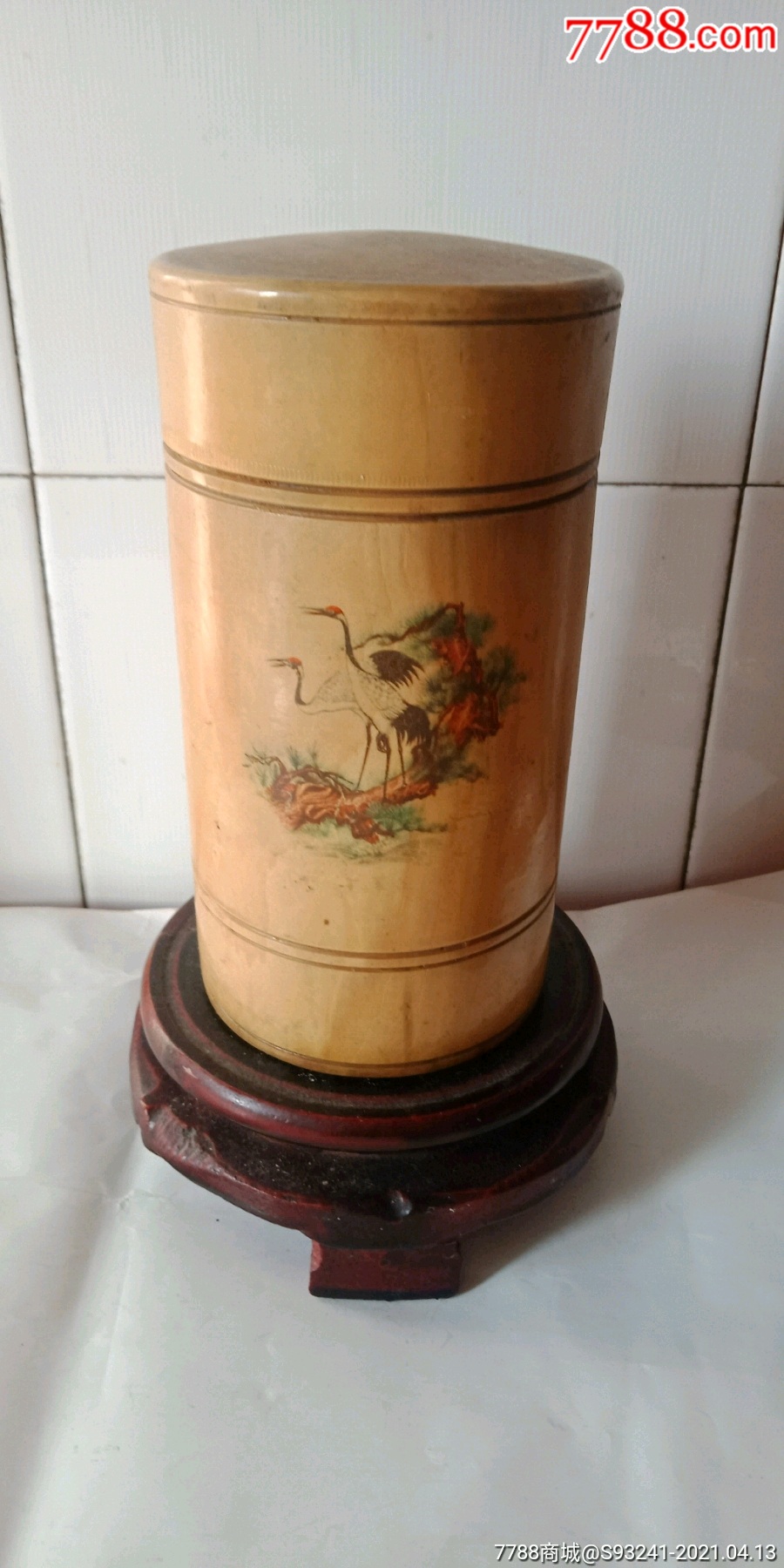 中国名茶白丁香茶叶桶