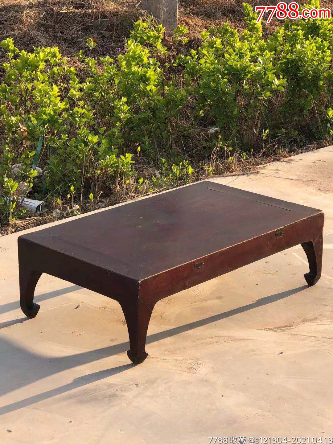 清代榆木炕桌四平做工老桌子老家具