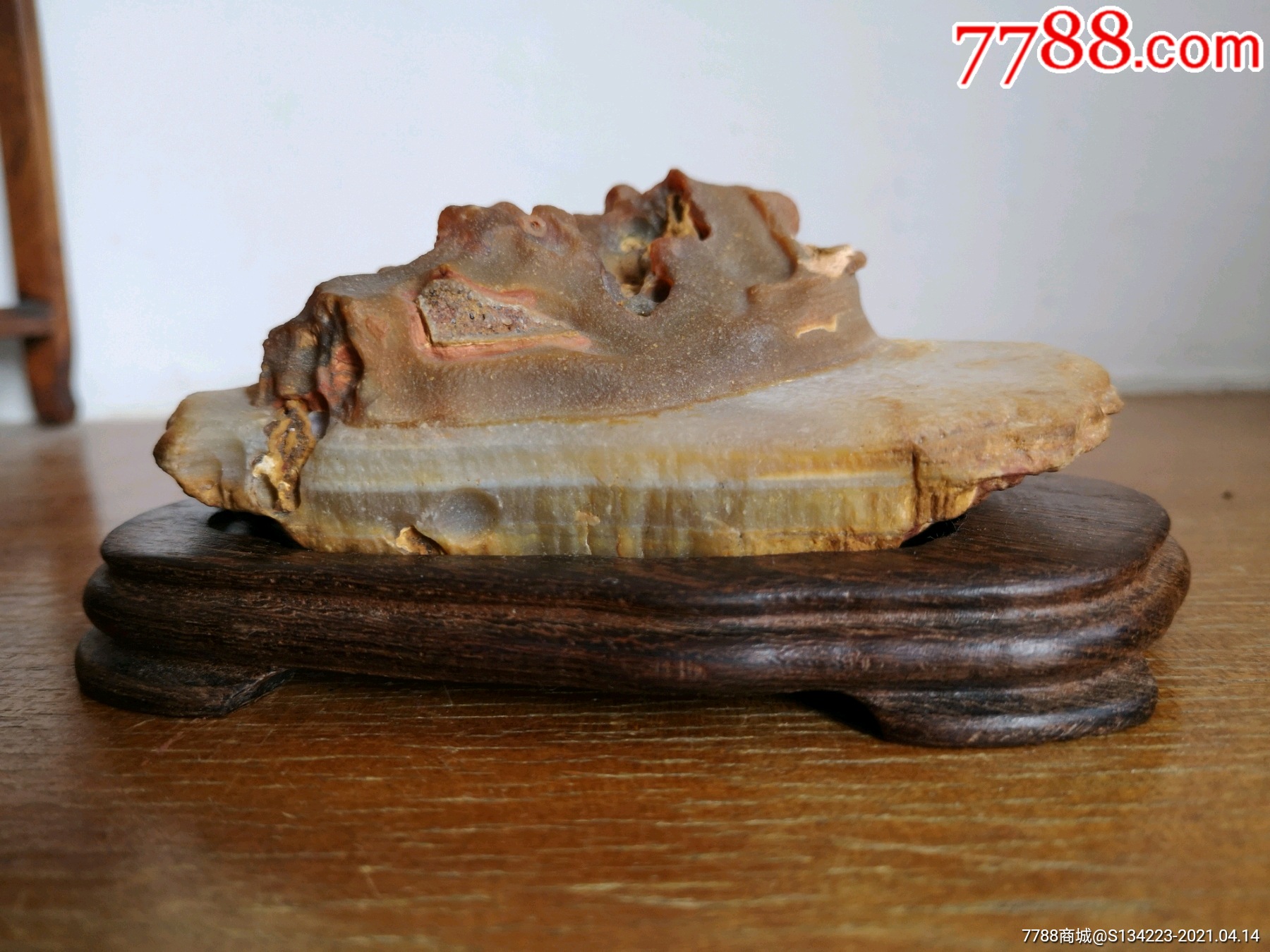 戈壁玛瑙《雪域金山》_风砺石/戈壁石_潮音瀑【7788收藏__收藏热线】