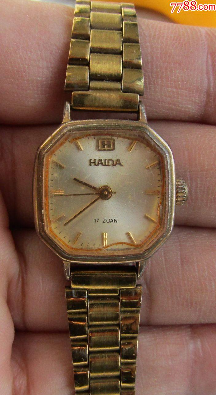 上海海达手动机械镀金女式老腕表_手表/腕表_图片收藏_回收价格_7788