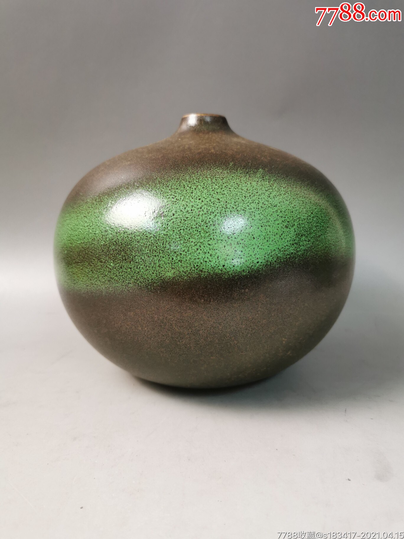 回流,橘吉款,陶瓷渐变釉色花器,全品,原木盒子