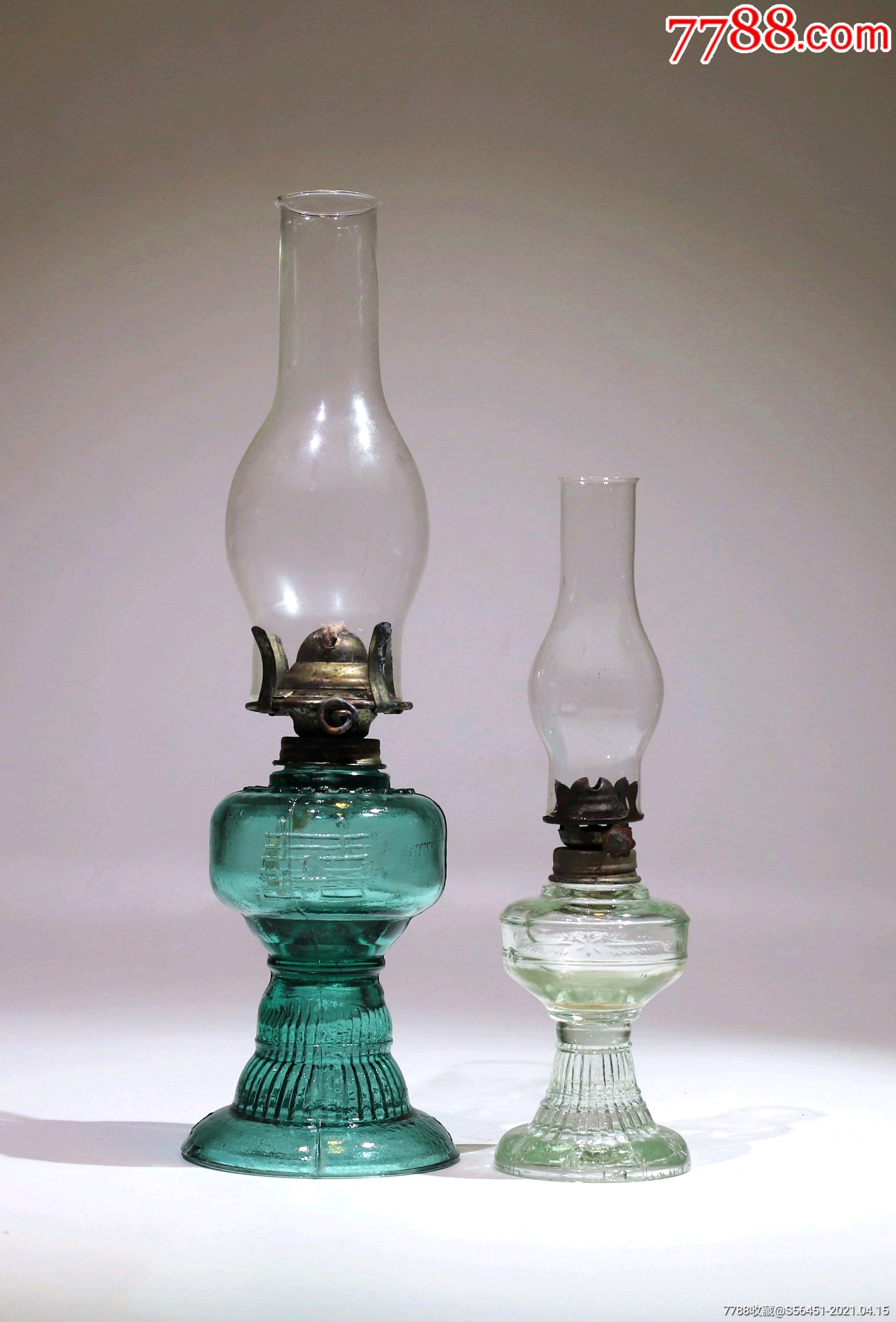 特小号老玻璃煤油灯