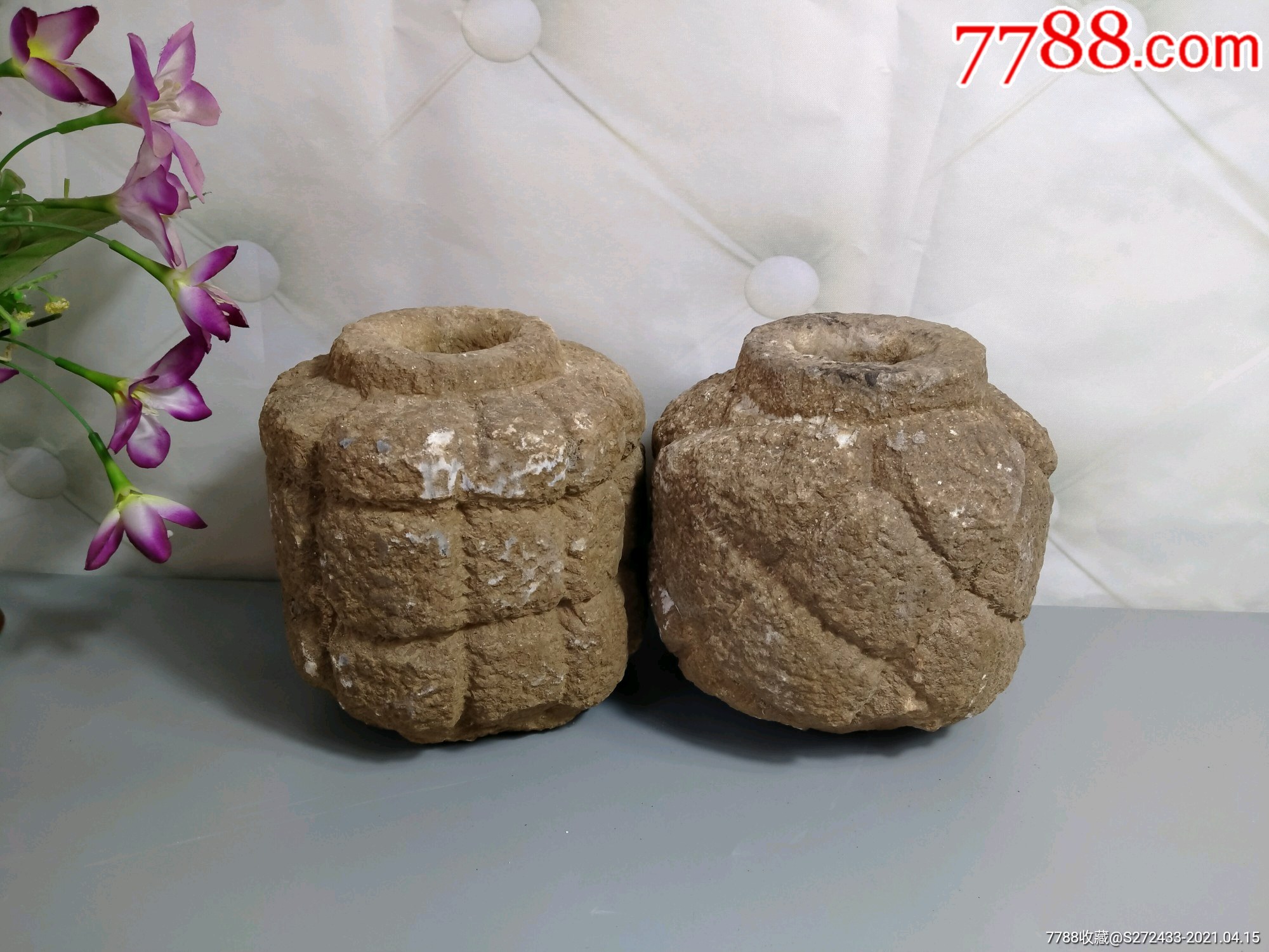 民俗老物件老石器石头地装饰收藏影视道具摆件尺寸重量如图