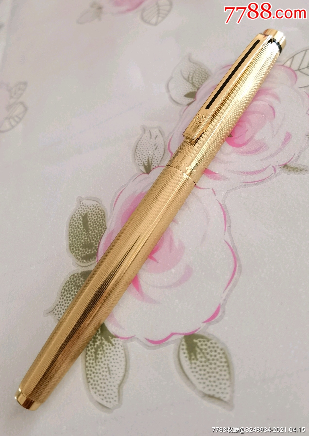 英雄200金笔钢笔-14k-9p-金色壳细波纹-品好