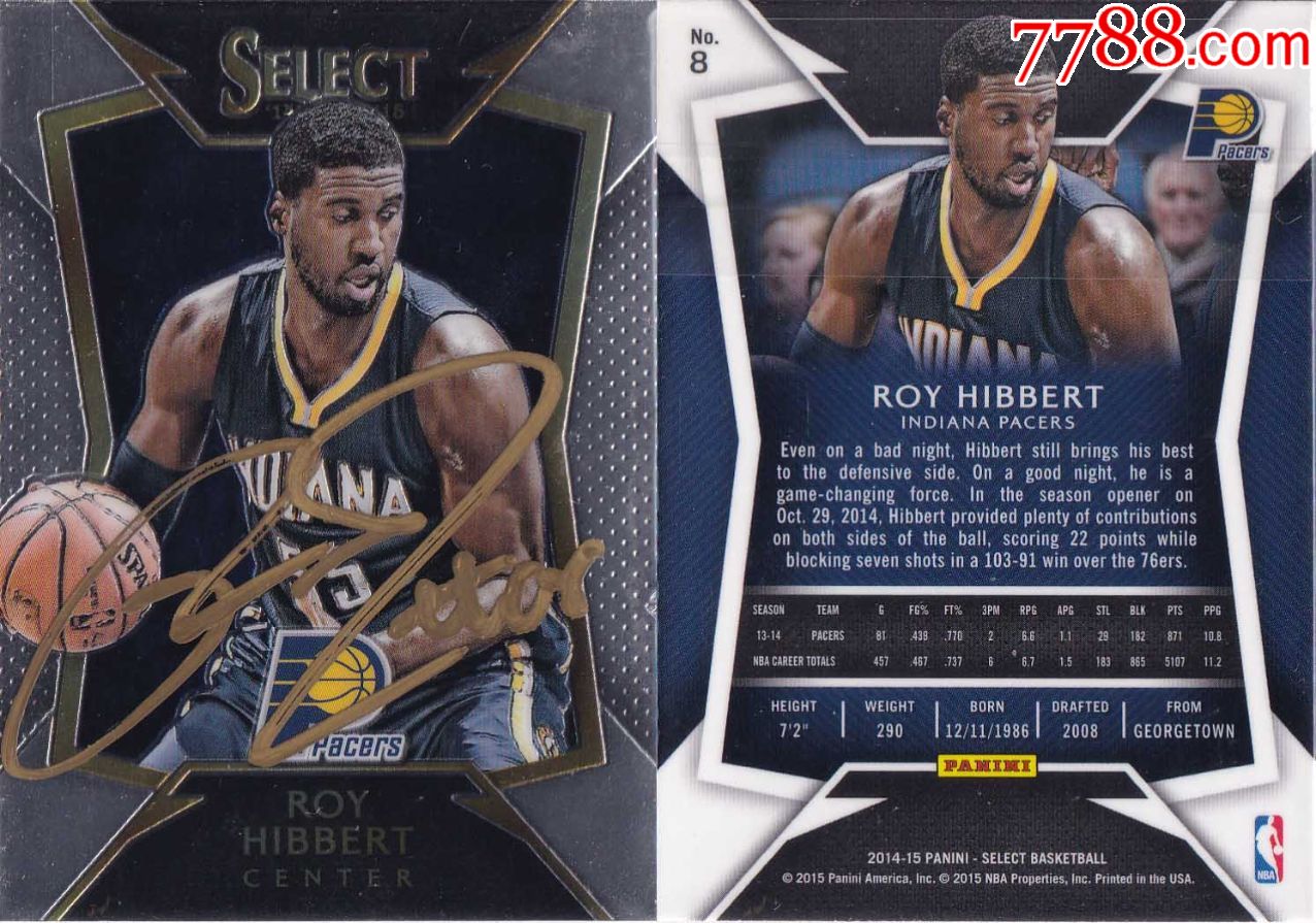 首页 零售 球星卡 >> 美国nba官方正品b-罗伊·希伯特亲笔签名-送礼