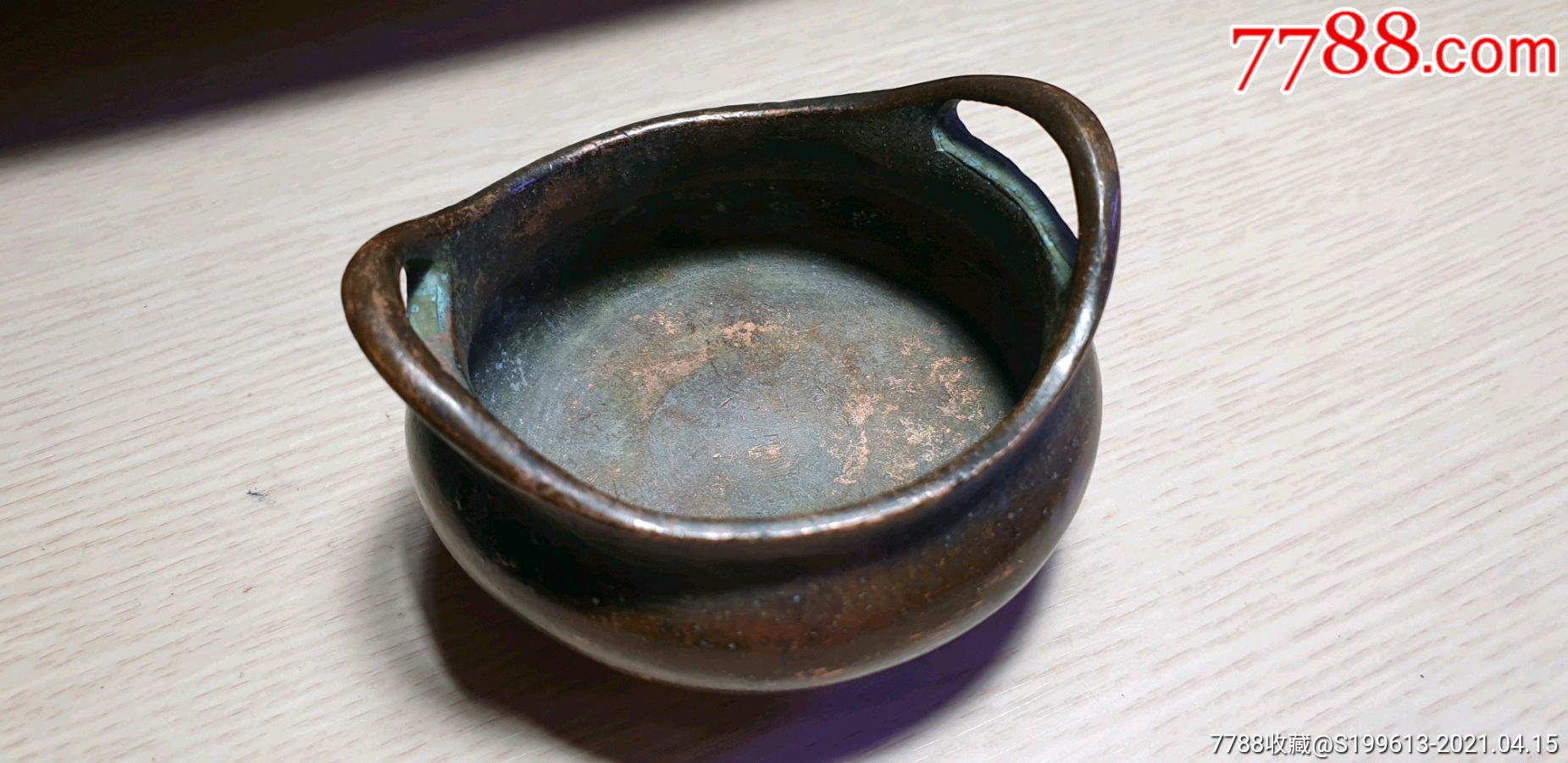 放个漏全品解放初民国时期仿宣德炉桥耳三足乳炉紫铜传统失蜡法铸造