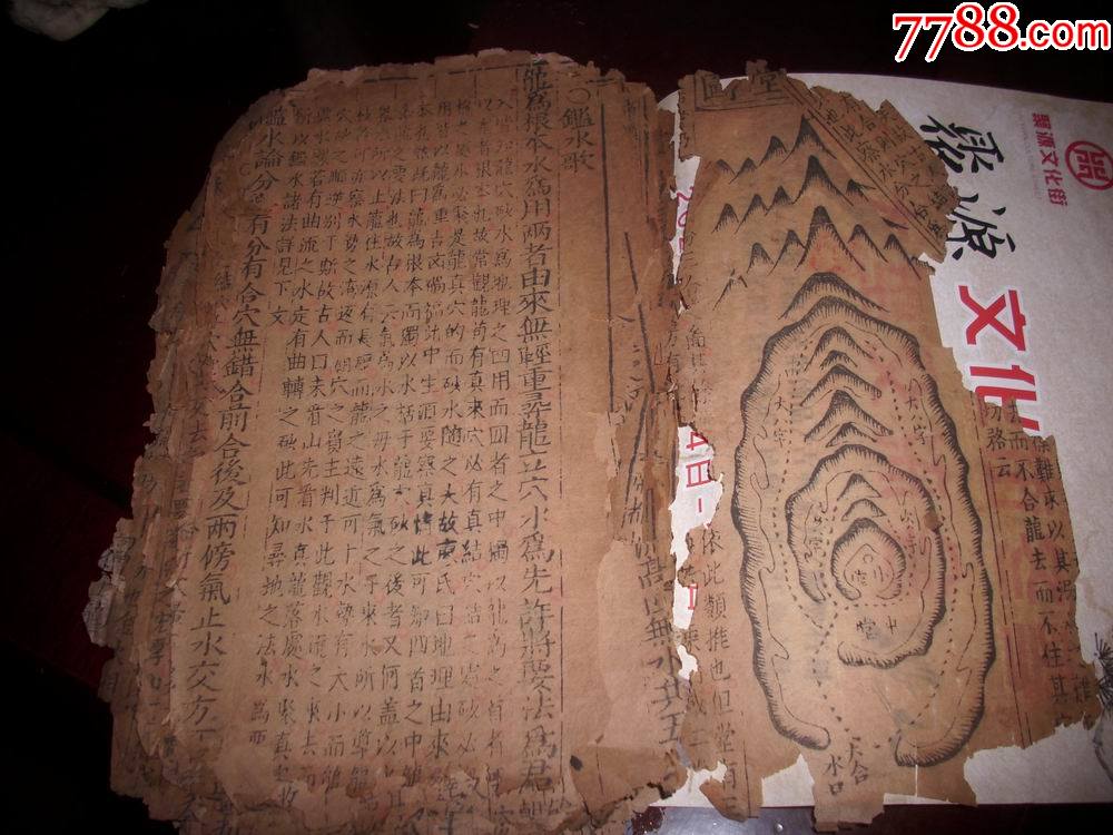 明清风水地理书【散页70多面】品差如图,售出不退!24/15厘米
