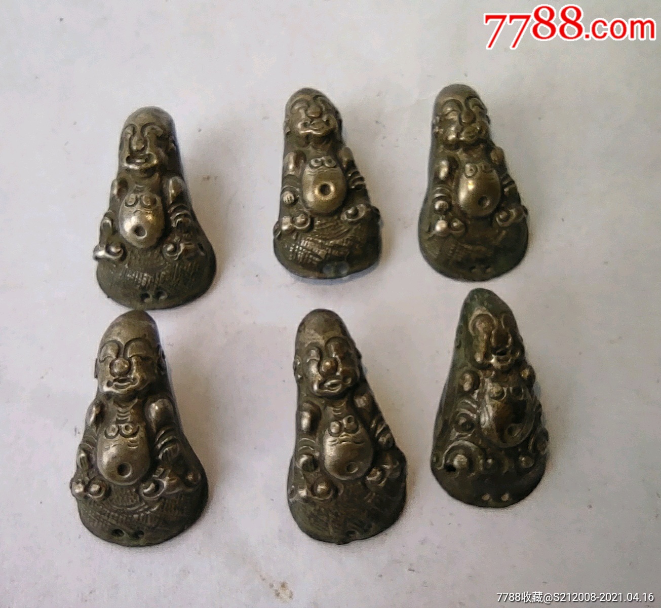 小银罗汉6个(帽饰)