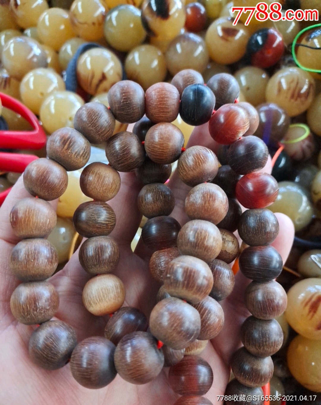 牛角珠108颗1.45厘米清仓古玩杂项珠串多省包邮