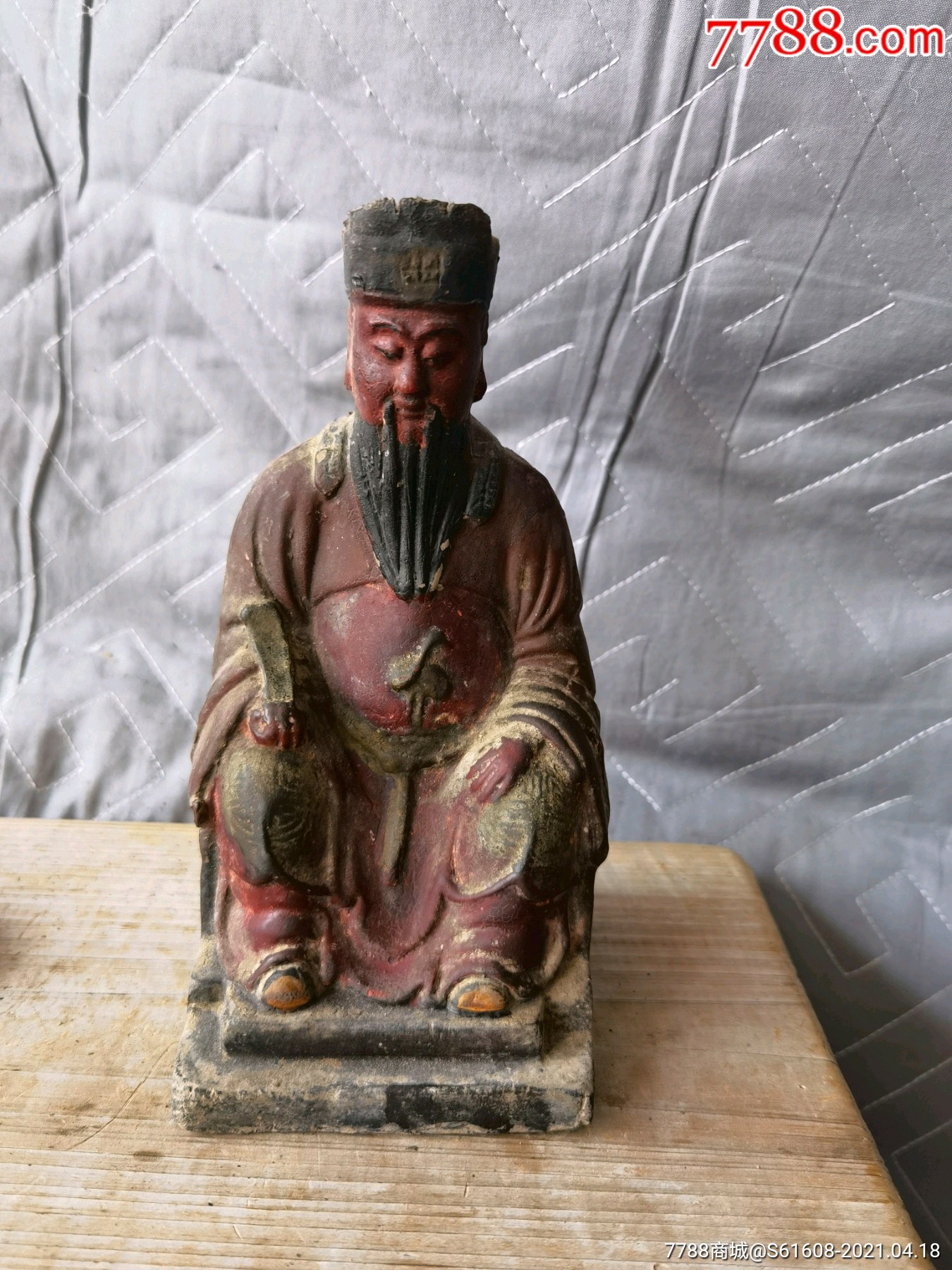 清末民初,灶君神像