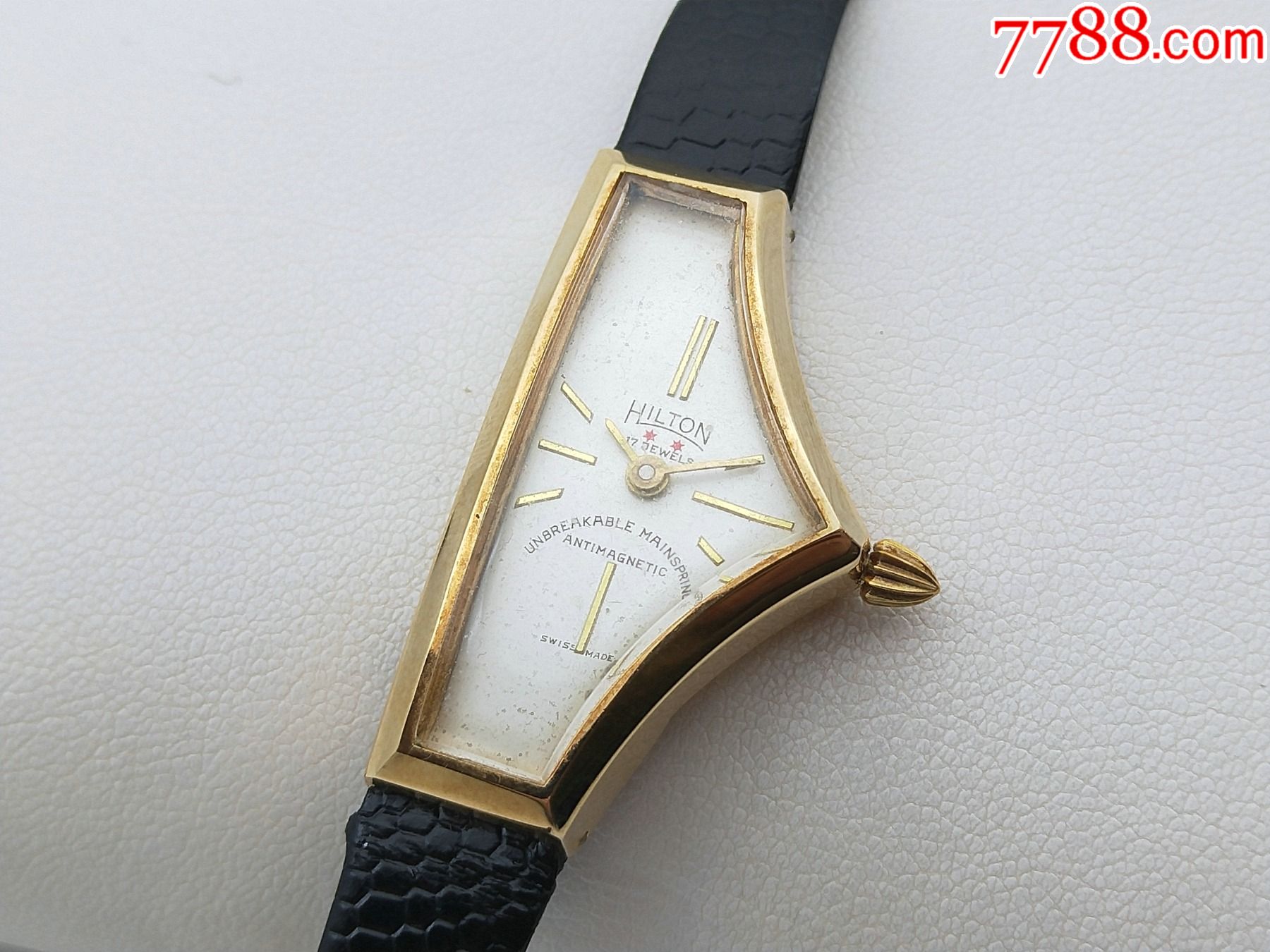 全网唯一瑞士hilton绝版限量收藏绝美异形款全原装棱形宝塔把头