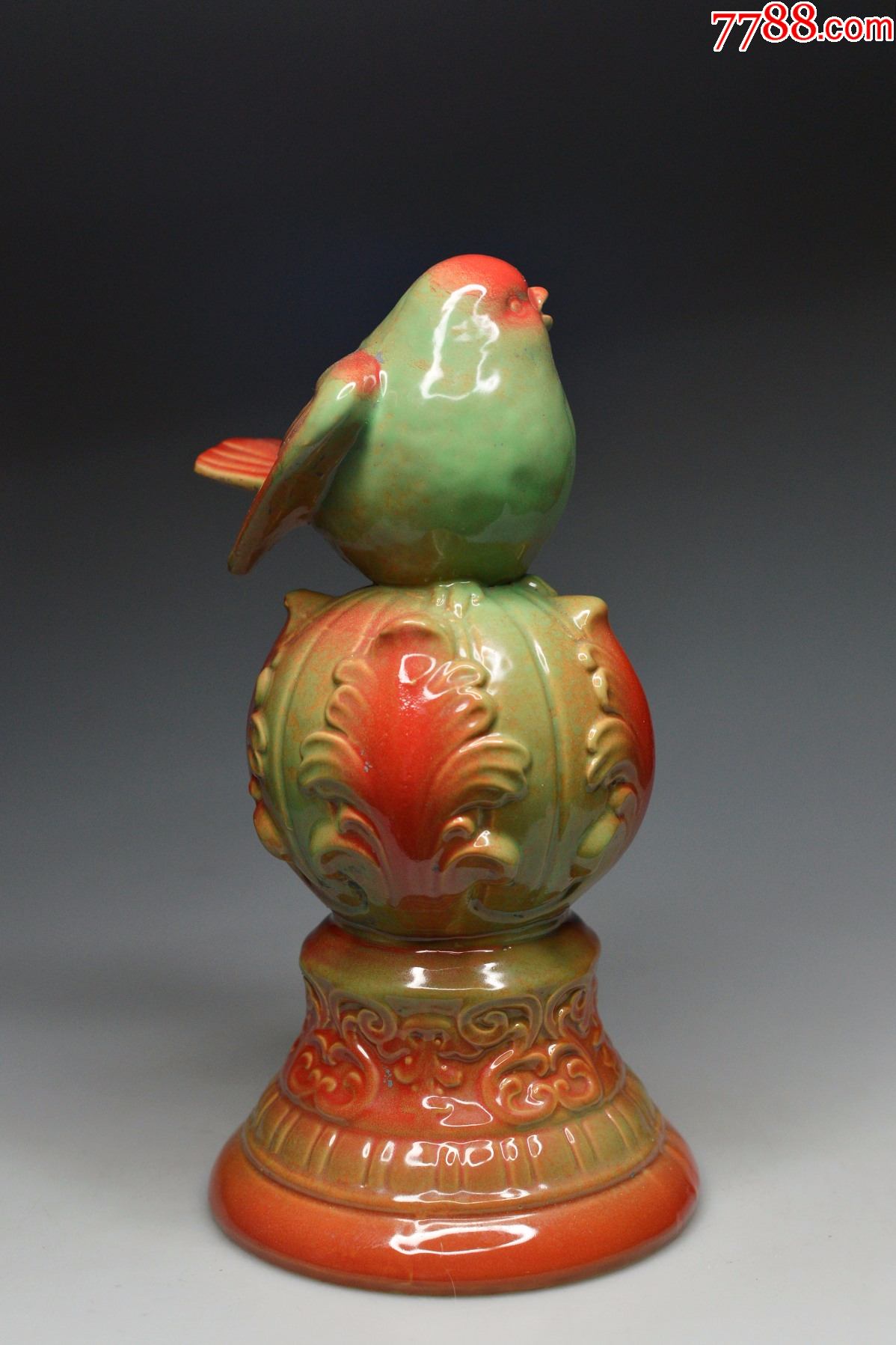 西洋古董欧洲瓷器海外回流彩瓷北欧鸟雕塑瓷摆件瓷像瓷塑艺术品