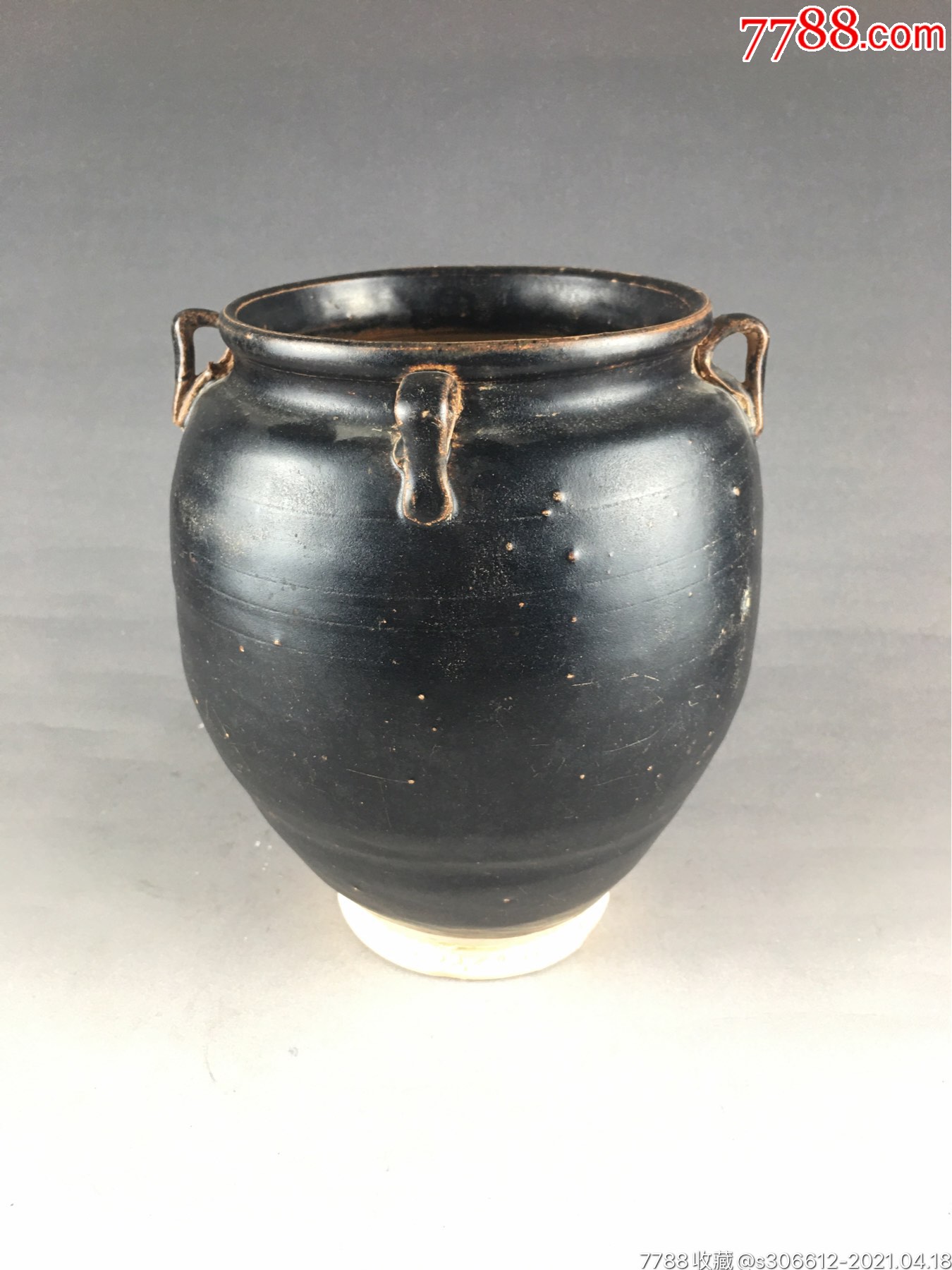 北宋吉州永和大窑黑釉四系罐