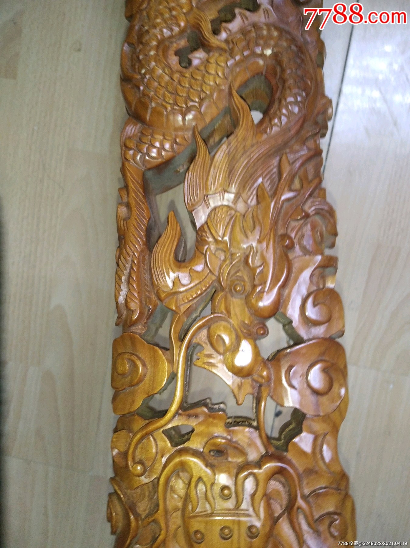 镂空雕刻桃木木雕摆件龙(7条龙)祥云蝙蝠风水镇宅辟邪物品