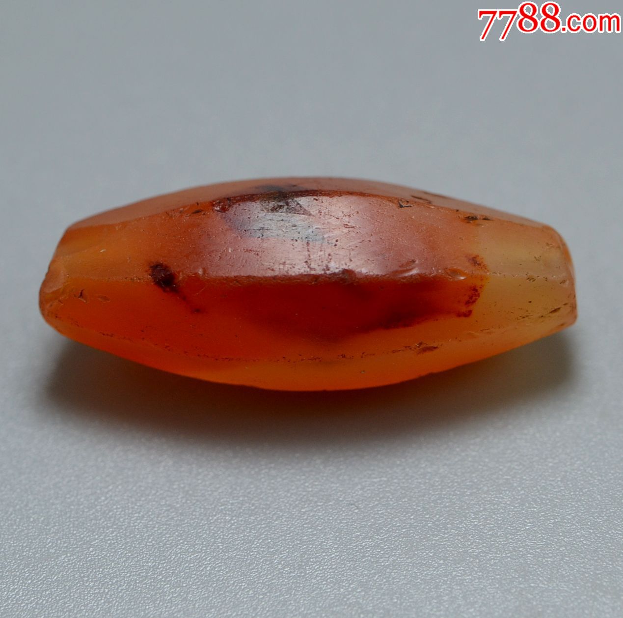 千年古珠老珠子宋辽金红玛瑙棱珠红玉髓八楞管