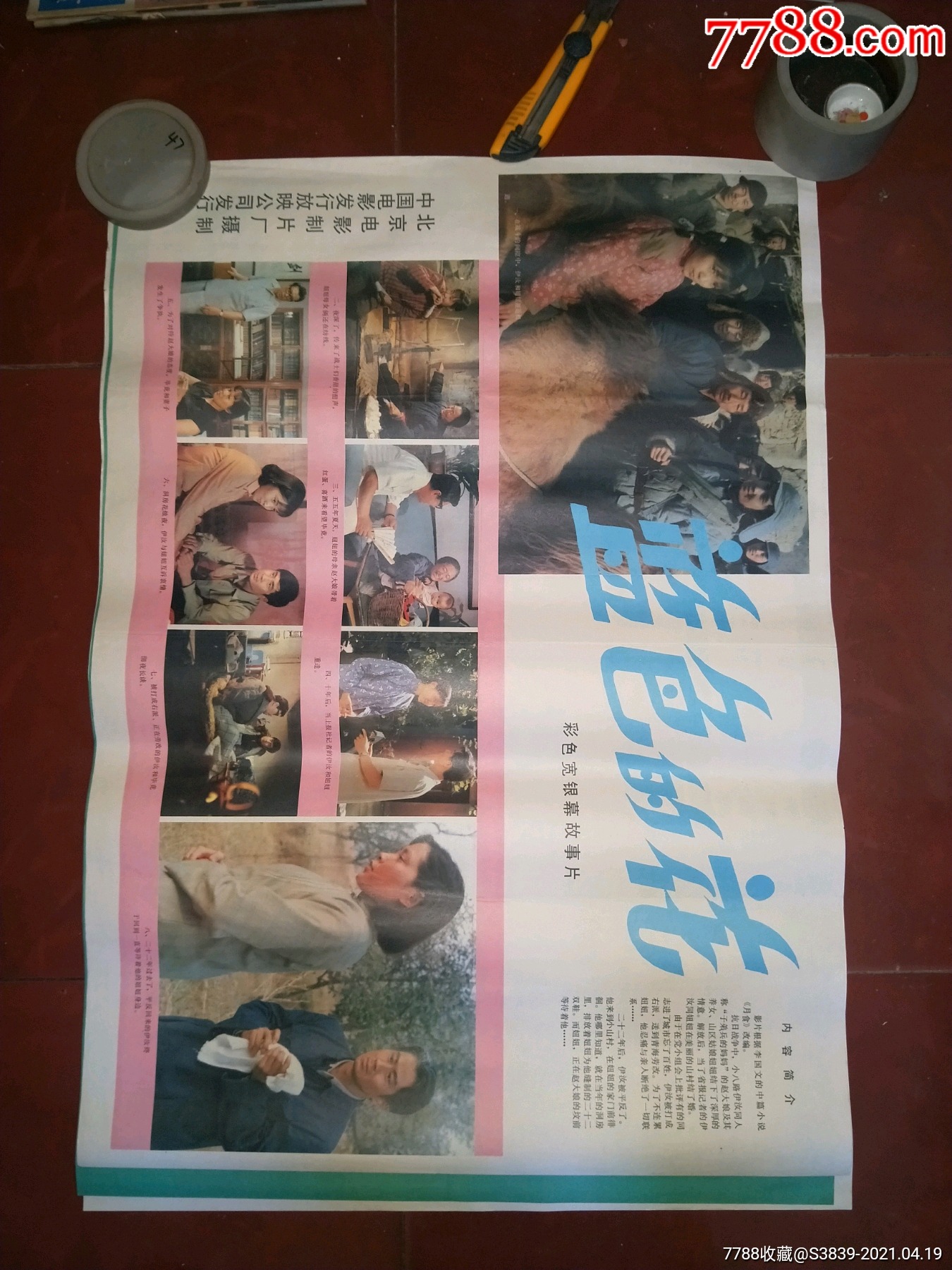 80年代2开电影海报蓝色的花