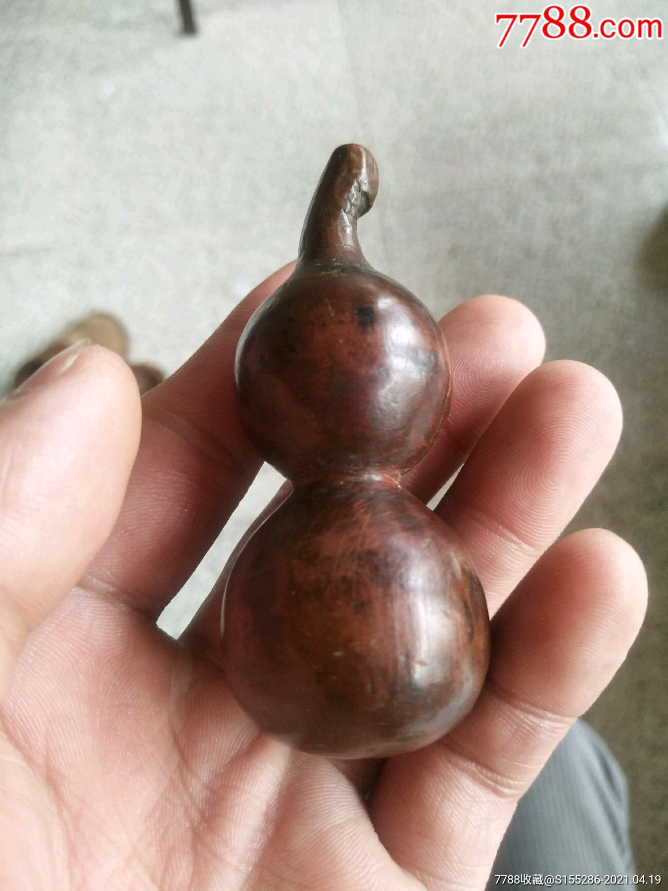 清代黄杨木宝葫芦,个头大,尺寸7.8厘米