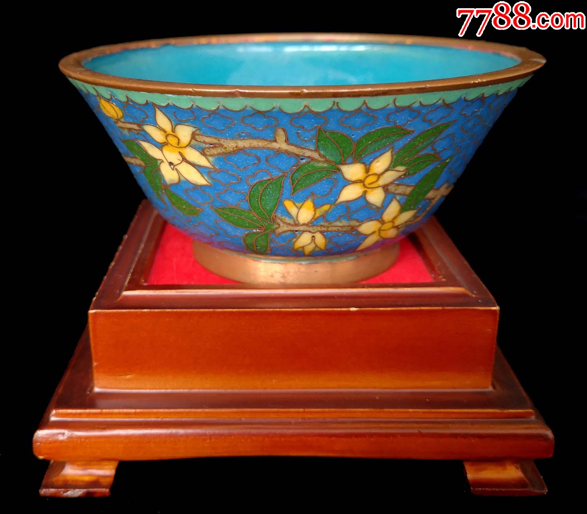 景泰蓝花卉碗295品