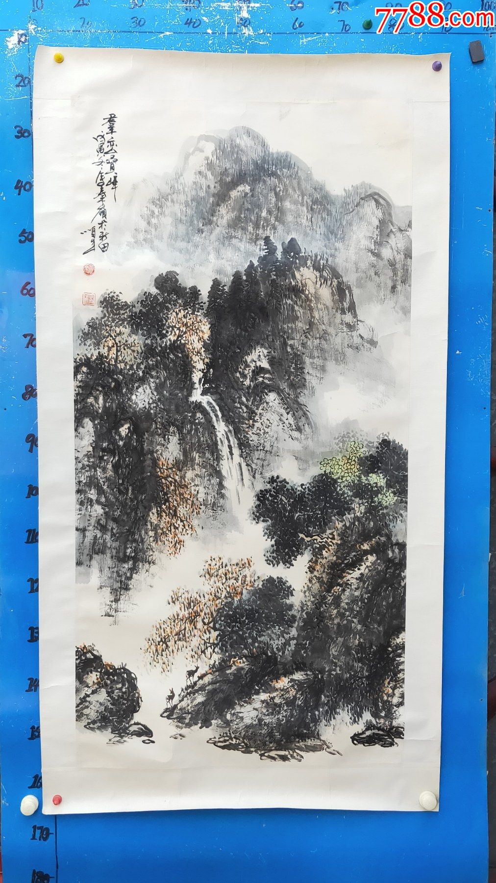 杨顺来画家山水尺寸134x47