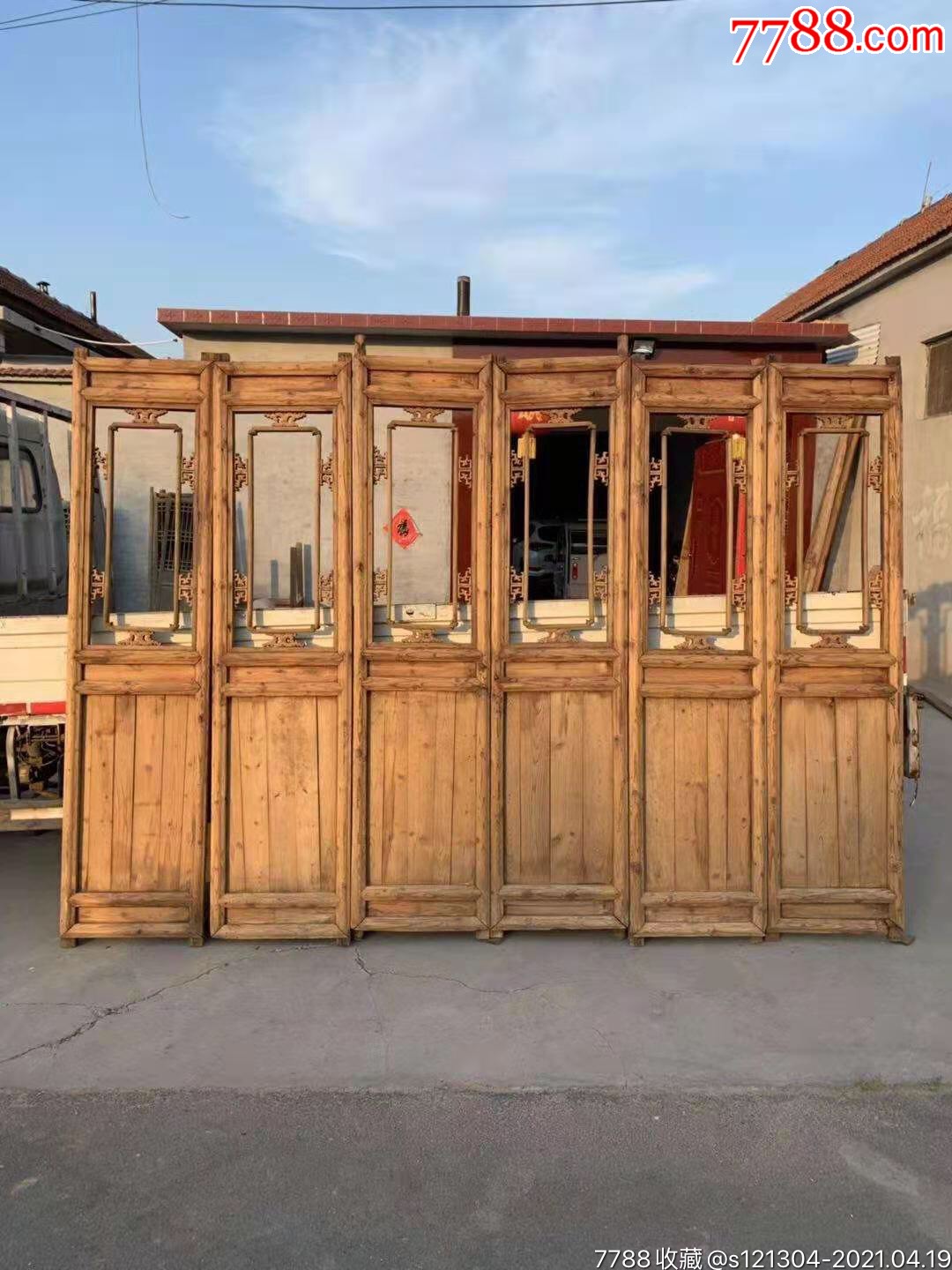 清代杉木隔扇六扇套木门