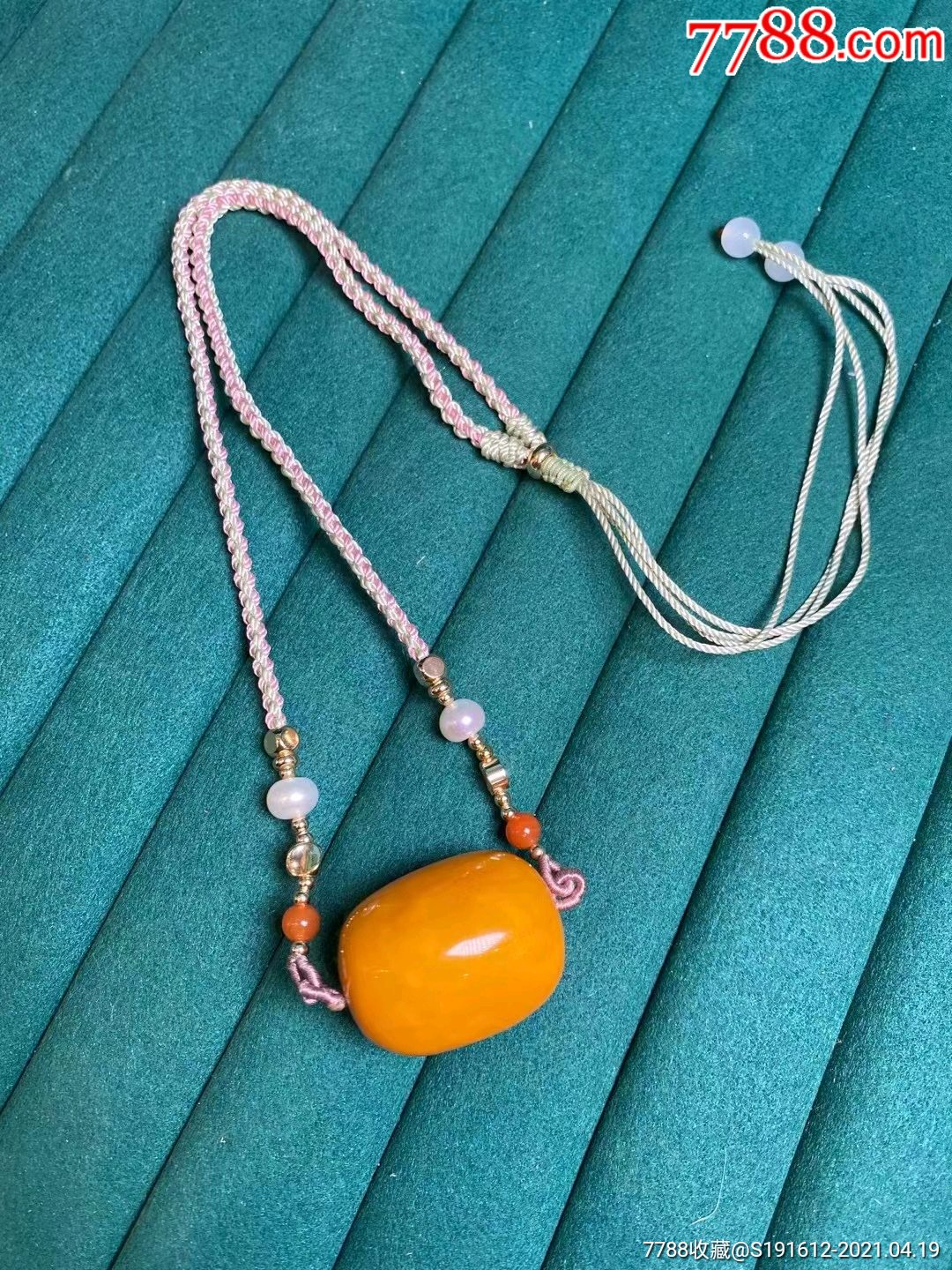 夏天必备老蜡桶珠锁骨链搭配纯手工编织绳艺规格29234重97