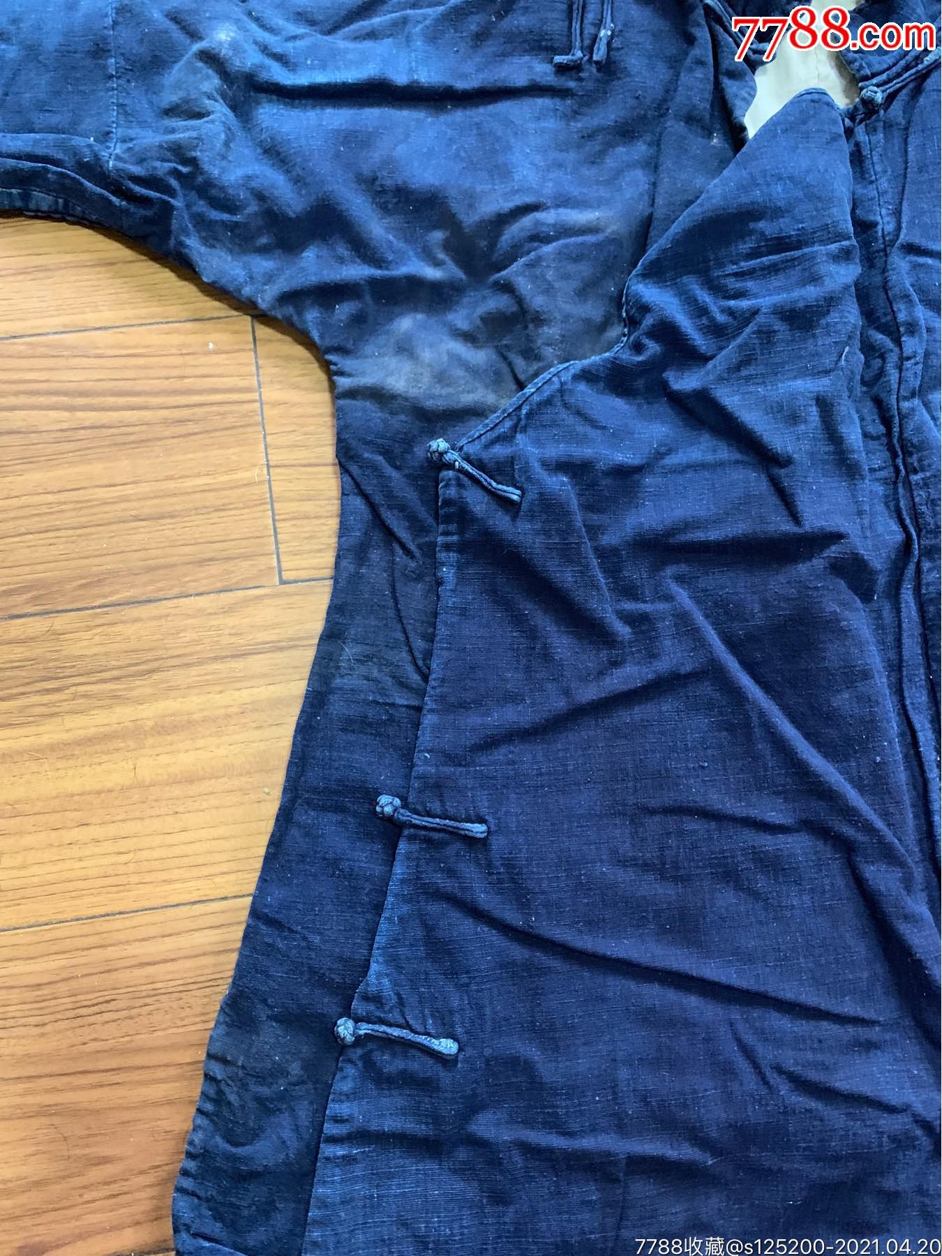 古董古玩收藏近代杂项上衣衣服棉衣蓝布手工布服饰麻布蓝布棉布