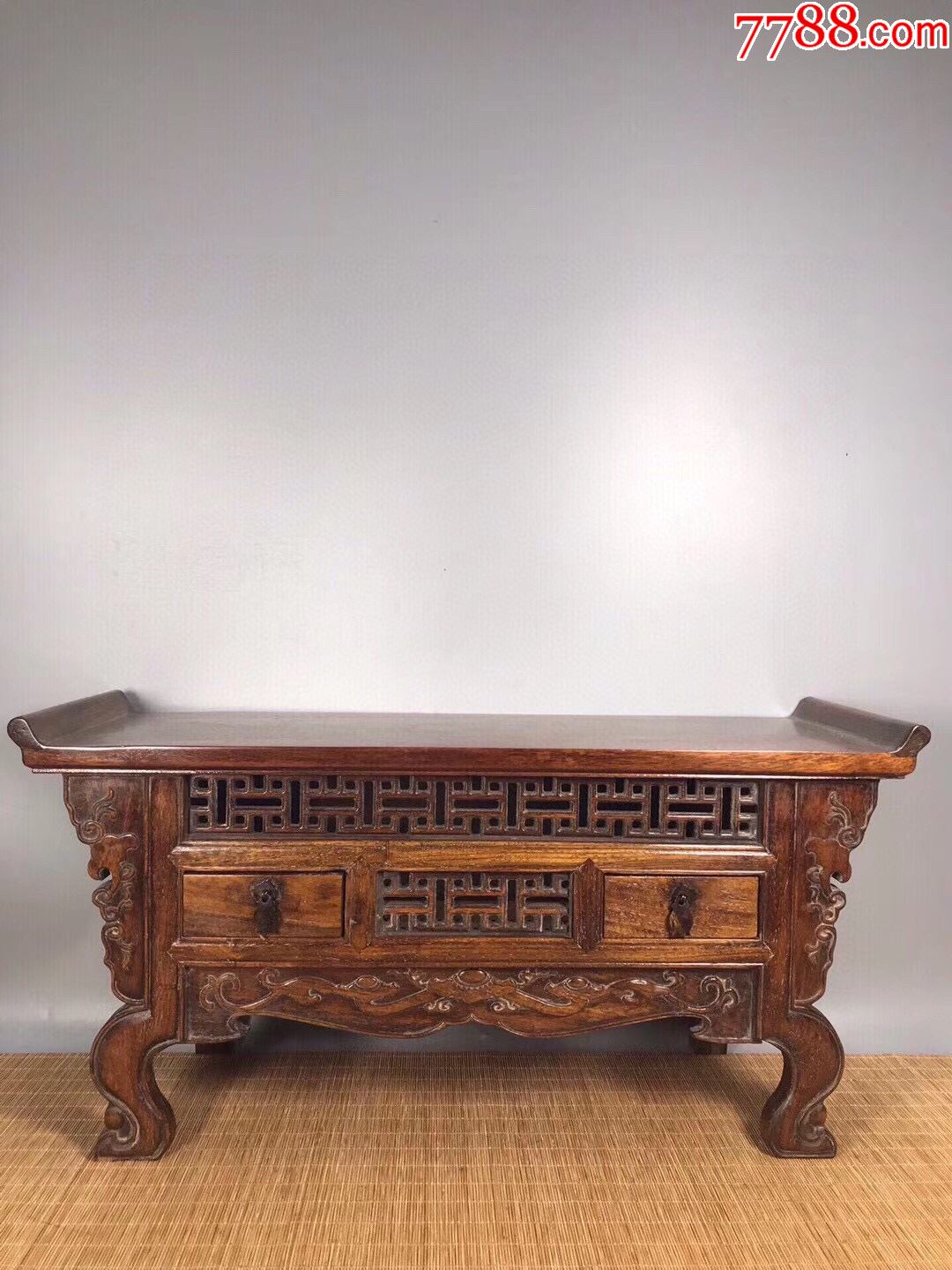 花梨木娄空条案